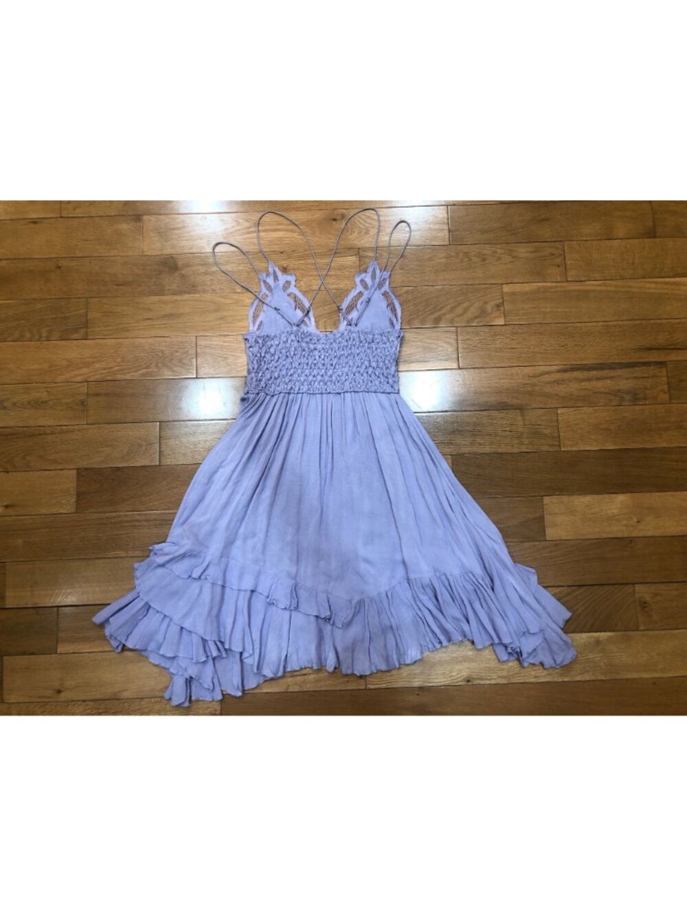Free People Adella Slip Lace Lavender Mini Dress Size S/P - Picture 9 of 13